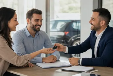 Transferência de veículo sendo realizada com suporte profissional.